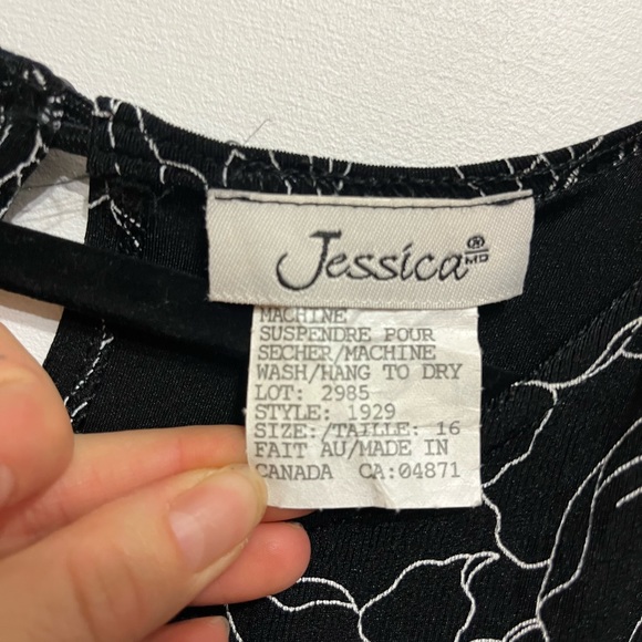 Vintage 90s floral slinky dress size 16 - Picture 3 of 3